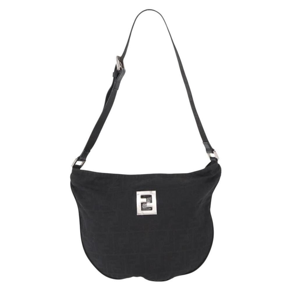 Fendi Zucca Shoulder Bag Black